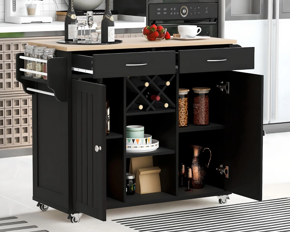 island table with storage