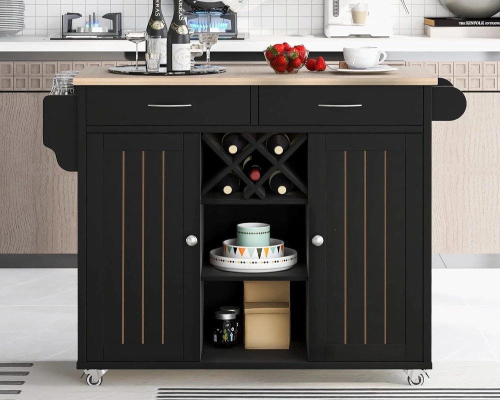 kitchen storage cabinet with wheels